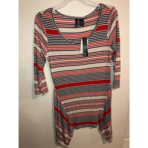 Macy’s Women’s Long Sleeve Striped Blouse - Picture 1 of 7